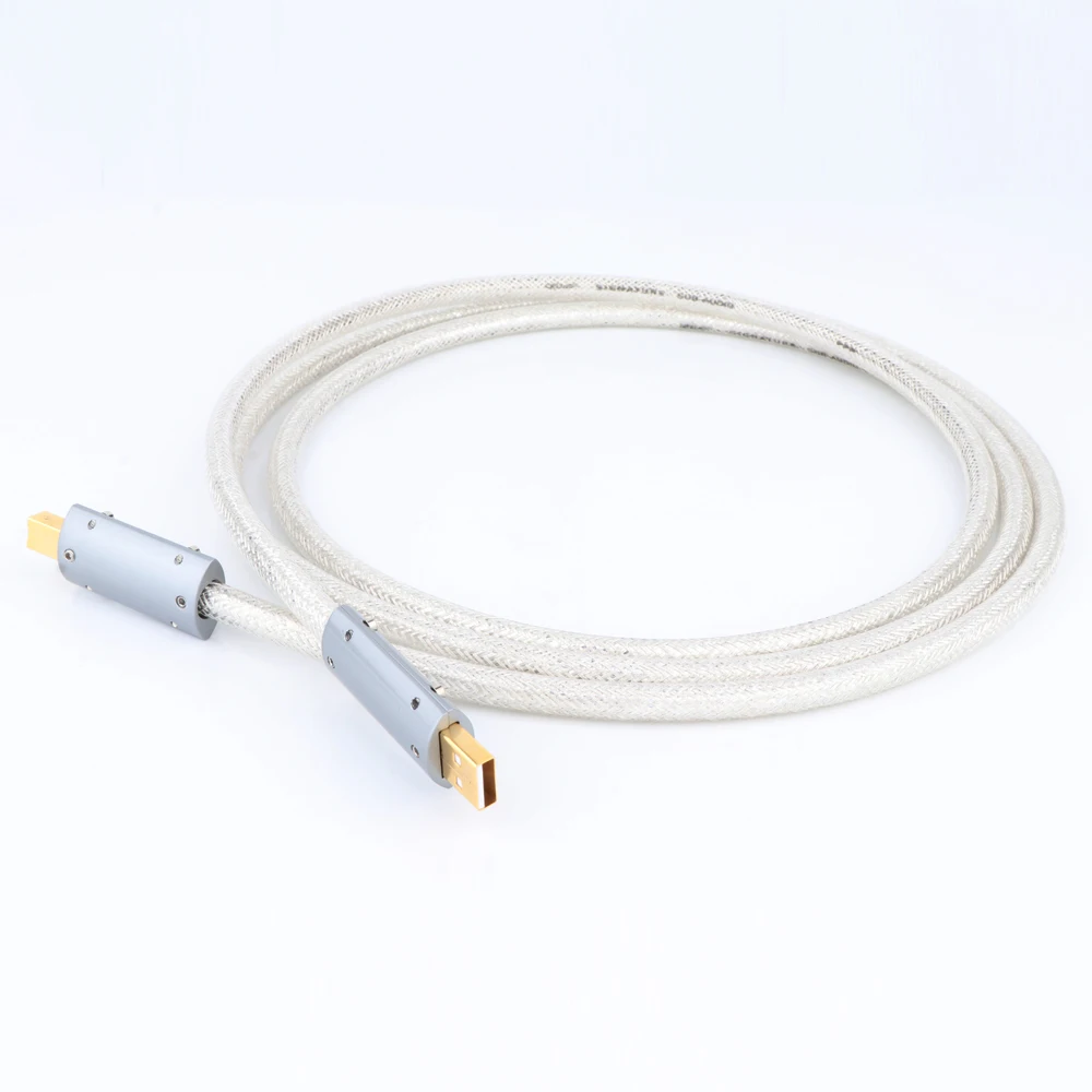

Preffair высокое качество OFC с посеребренным USB кабелем USB 2,0 аудио кабель Audiophile DAC декодер принтер компьютерная линия передачи данных