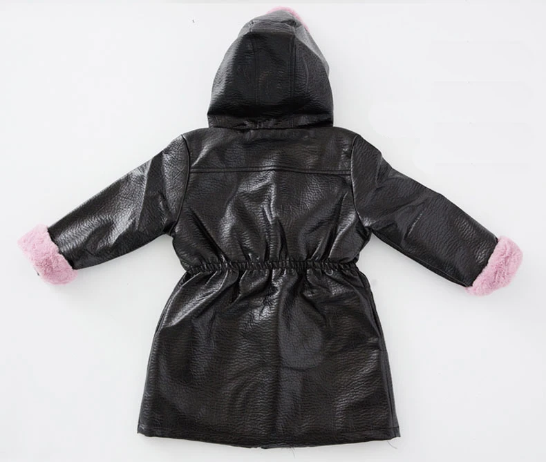 2019 Thick Warm Kids Leather Jacket Fleece Winter Baby Girl Coats Long Children Clothes Hoodie Girls Outerwear Teenage Snowsuits | Детская