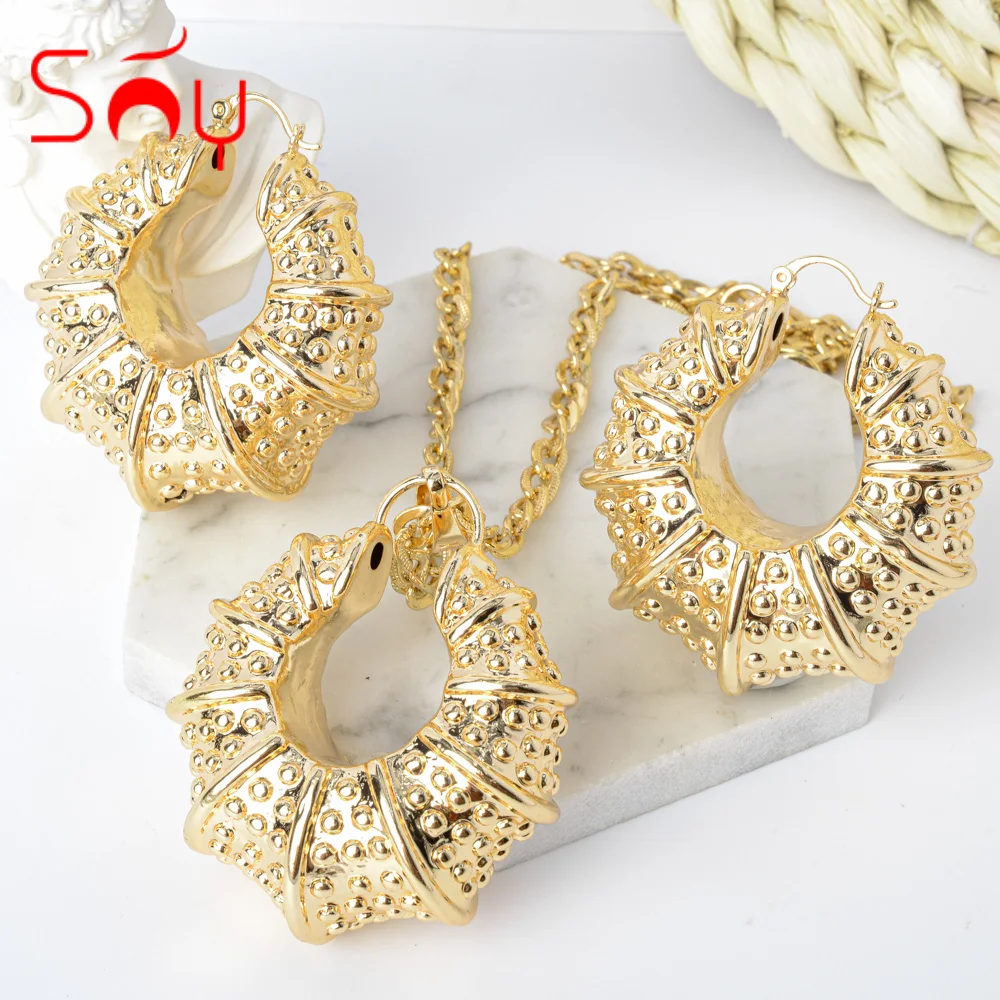 

Медные Ювелирные наборы Sunny Jewelry, модные серьги в африканском стиле, подвеска, ожерелье для женщин, подарок на помолвку, свадебную вечеринку