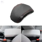 Черно-красная линия из искусственной кожи ВтГубка Стиль автомобиля отделка крышки подлокотника для VW Passat B6 2005 2006 2007 2008 2009