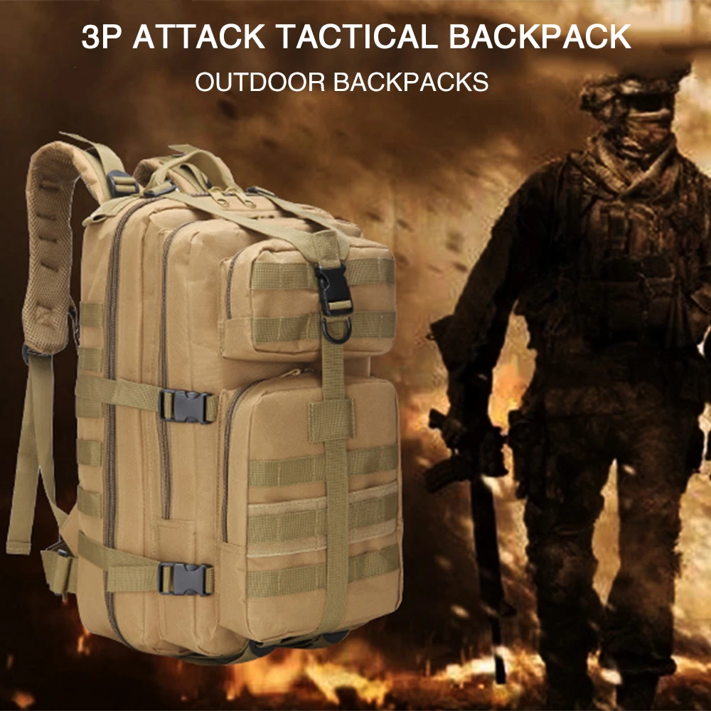 

35/25L Large Capacity Outdoor Military Rucksacks 3P Softback Waterproof Tactical Backpack for Sports Camping Hiking
