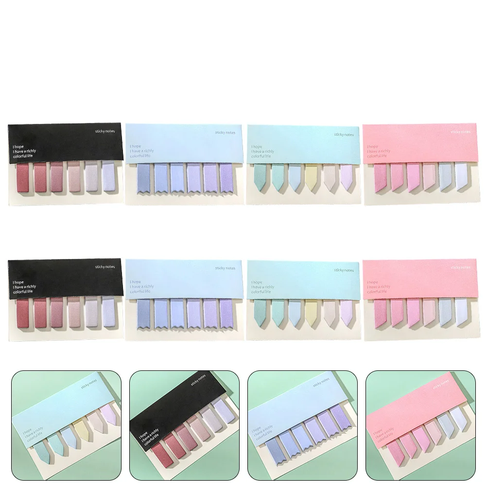 

8 Sets Memo Stickers Memo Notes Message Stickers Memo Pads (Assorted Color)