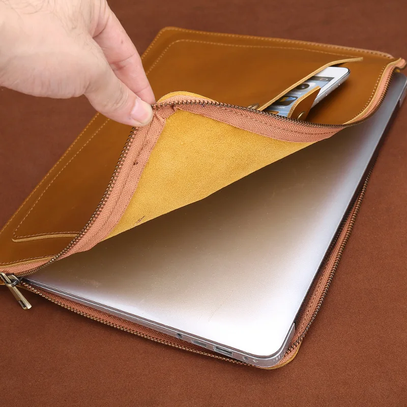Кожаная сумка для ноутбука 13 3 дюйма 15 6 водонепроницаемая Macbook Air Pro винтажный