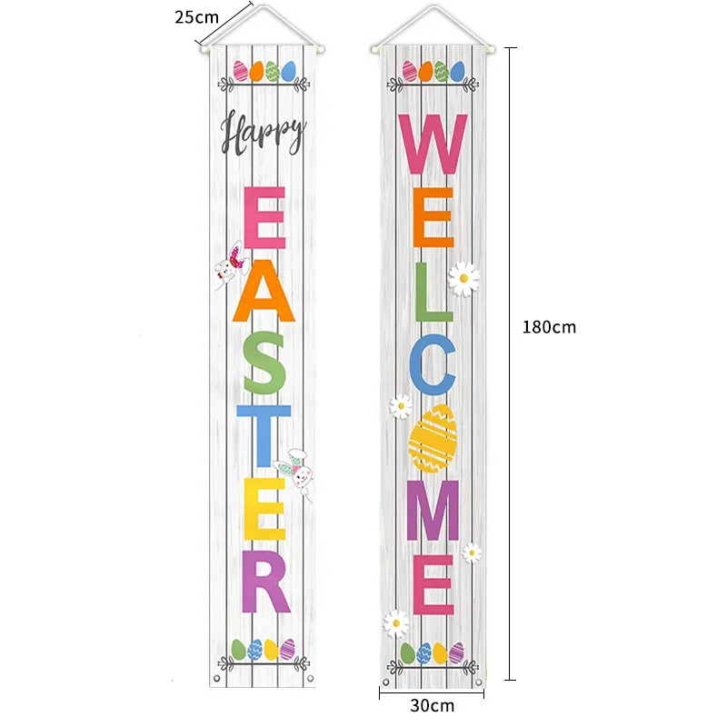 

Easter Fanging Flag Easter Banners Day Party Easter Bunny Easter Eggs Rabbit Bunny Egg Birth Birthday Party Decoration