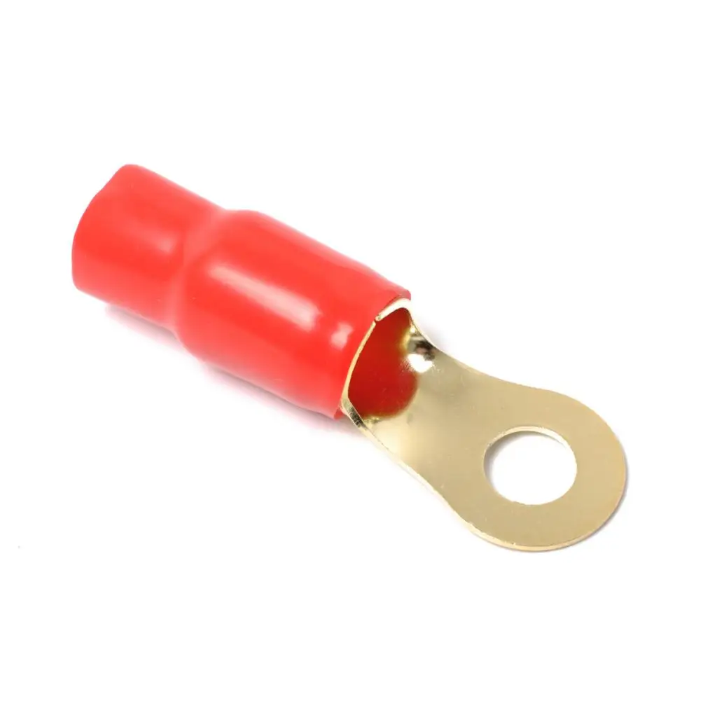 

2 Pairs Insulated Ring Spade Wire Heat Shrink Connector Electrical Crimp Terminal - 1/2'' Stud Diameter