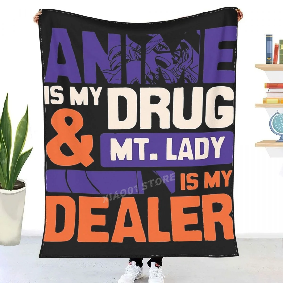 

Anime Is My Drug And Mt Lady Is My Dealer Bokunohero Anime Streetwear Throw Blanket Sherpa Blanket Bedding soft Blankets