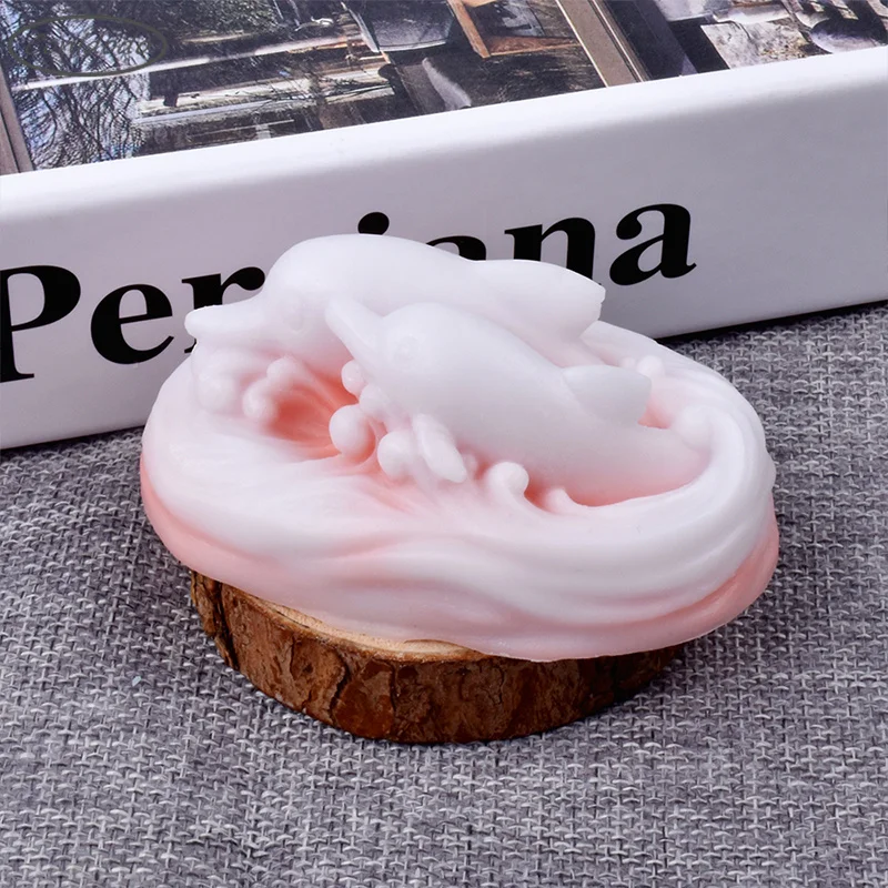 

Joyous Dolphin Couple Candle Silicone Molding Aromatherapy Epoxy Handmade Making Kit Soap Crafts Mold Diy Gifts Home Decoration