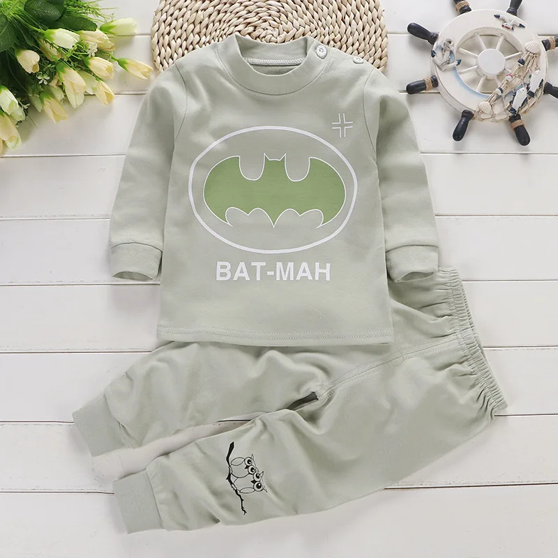 

2021 New Baby Boy Suit Children Pajamas Suit Children Sportswear Boys and Girls Long Shirt + Pants Pajamas Casual Wear