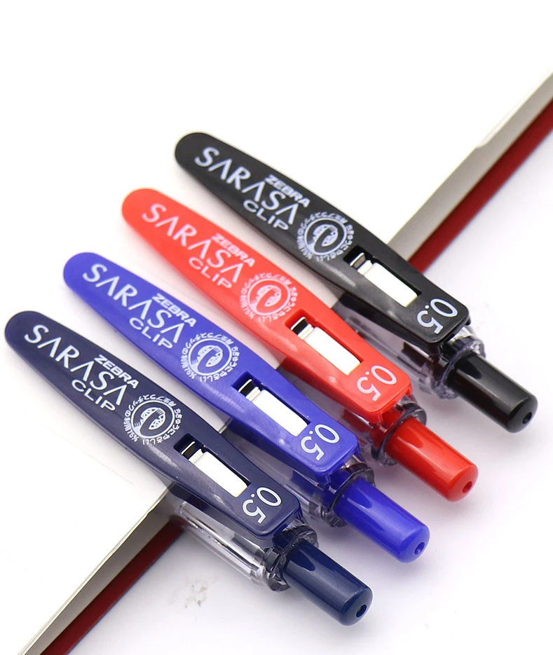 

10 pcs Zebra Sarasa JJ15 Clip 0.5 Retractable Gel Ink Pen Rubber Grip 0.5mm Blue/Black/Red/BlueBlack Ink Value Set