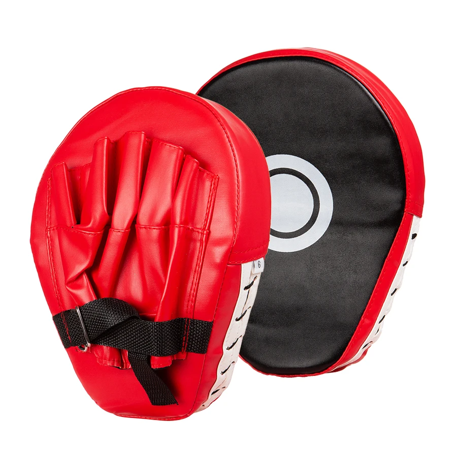 

2 PCS Kick Boxing Gloves Pad Punch Targe Thai Free Fight Sanda Training Adults Kids Equipment Bag Men MMA PU Karate Muay Fightin