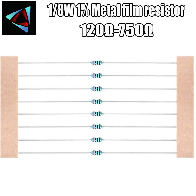 100/8 Вт 1% металлический пленочный резистор 120R 130 150 180 200 220 240 270 300 330 360 390 430 470 510 560 620 680