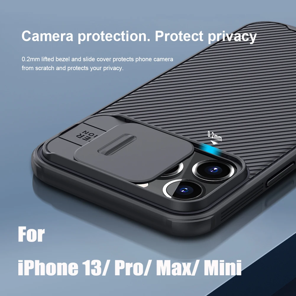 

for iPhone 13 Pro Max Case Nillkin CamShield Pro Slide Camera Privacy Protection Back Cover for iPhone 13 Mini 13 Pro Max Case