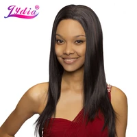 lydia long silky straight synthetic hair wig piano color wig heat resistant glueless lace front full wigs for women