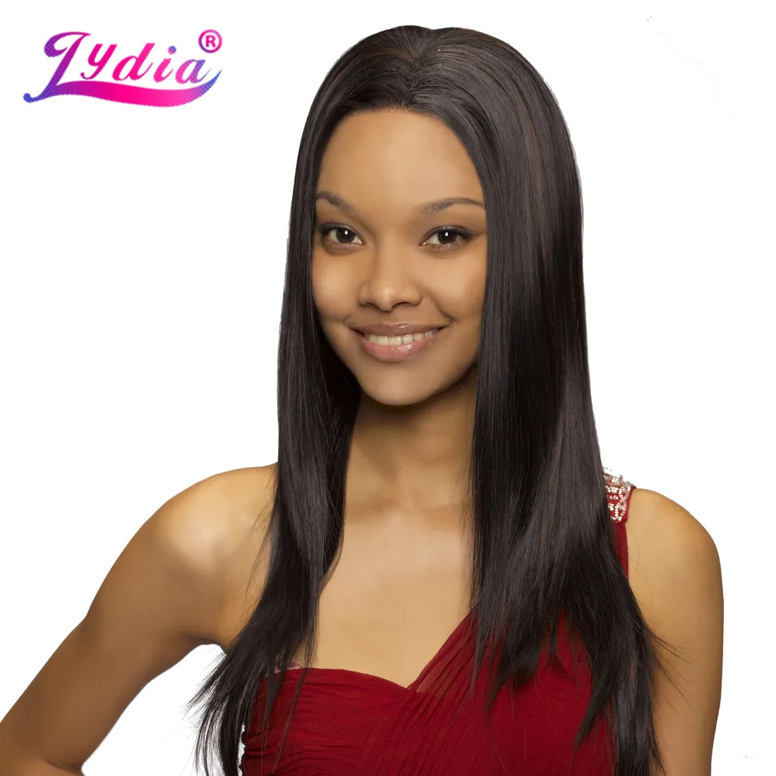 Lydia длинный шелковистый прямой синтетический парик пианино цветной термостойкие
