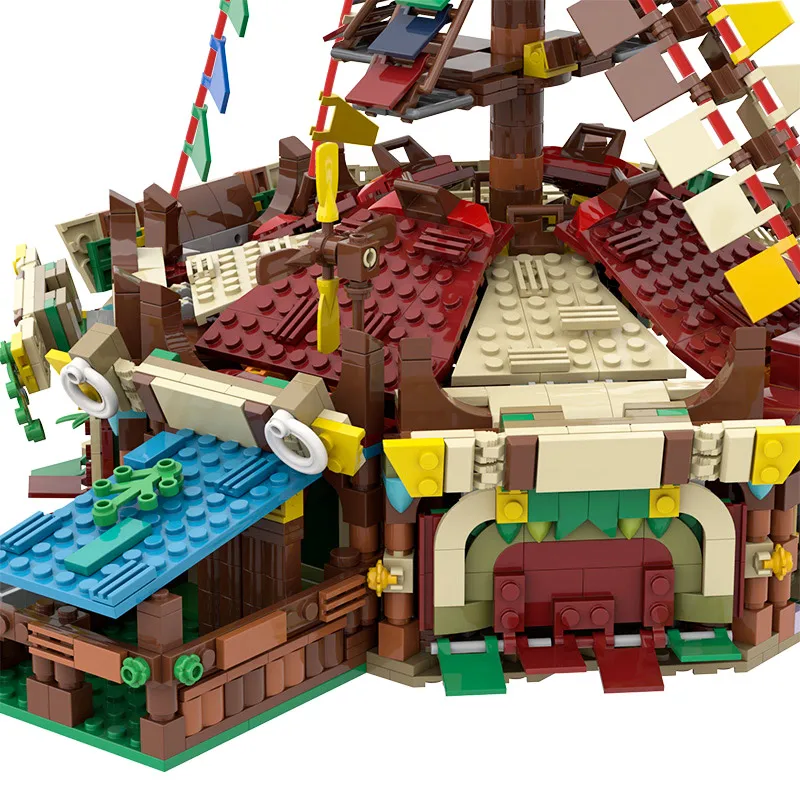 

MOC Creative Bricks Game the Legend-Zeldaed-Breaths The Wild House Tent Building Blocks Architecture Model DIY Toy For Kids Gift