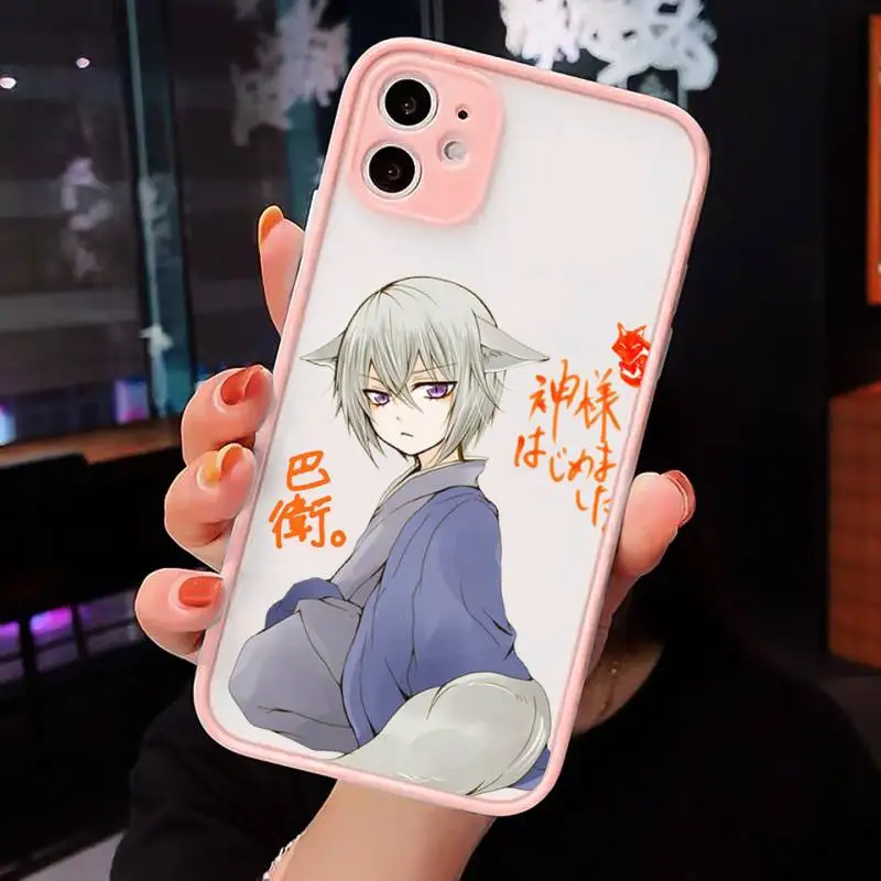 

anime Kamisama Hajimemashita Tomoe Phone Case Pink matte transparent For iPhone 7 8 x xs xr 11 12 pro plus max mini Clear Funda