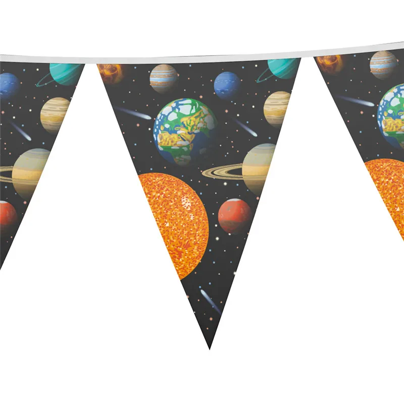 Space Planet Disposable Party Tableware Sets For Kids Birthday Party Decorations Universe Napkin Plate Cup Banner Party Supplies