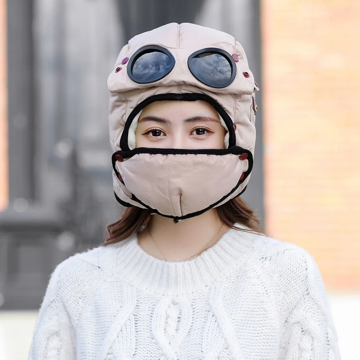 Новая Кепка унисекс Русская Шапка с ушами 360 градусов Зимняя Теплая Лыжная шапка