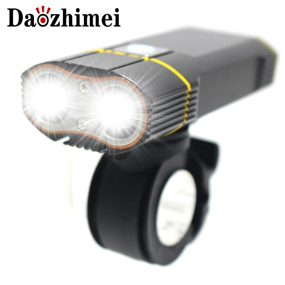 

6000 Lumens 2x XM-L T6 LED Bicycle Light Flashlight Torch Head front Lights flash light+USB Charging Working Lamp