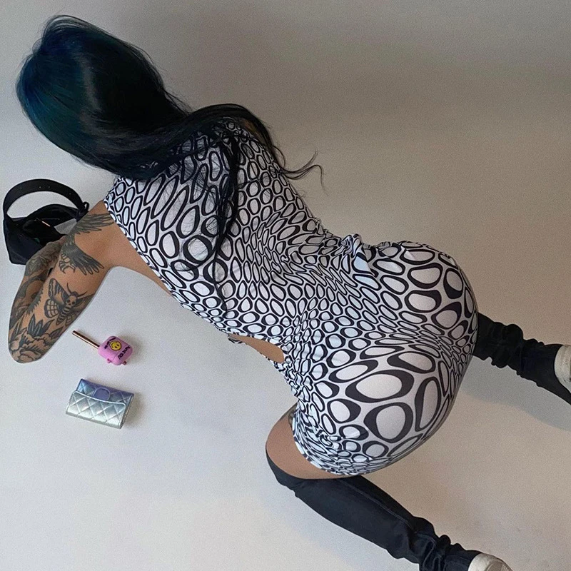 

Women Summer Sundress Dress 2022 Long Casual Outfits For New Print Hollow Out Slim Polyester Sierra Surfer Autumn Clothes Set