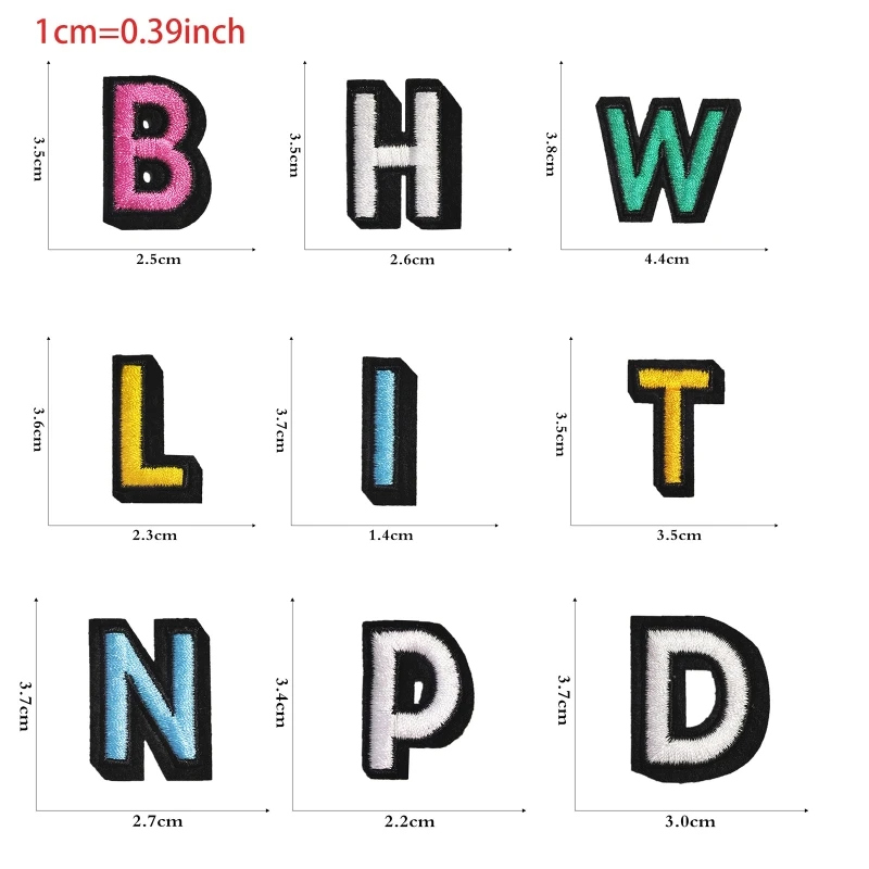 

36Pcs Alphabet Letter and Number Patches Embroidered Applique DIY Sticker Badge 50PF