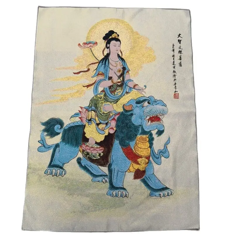 Китайская старая тибетская шелковая картина фэншуй 60x90 м | Дом и сад