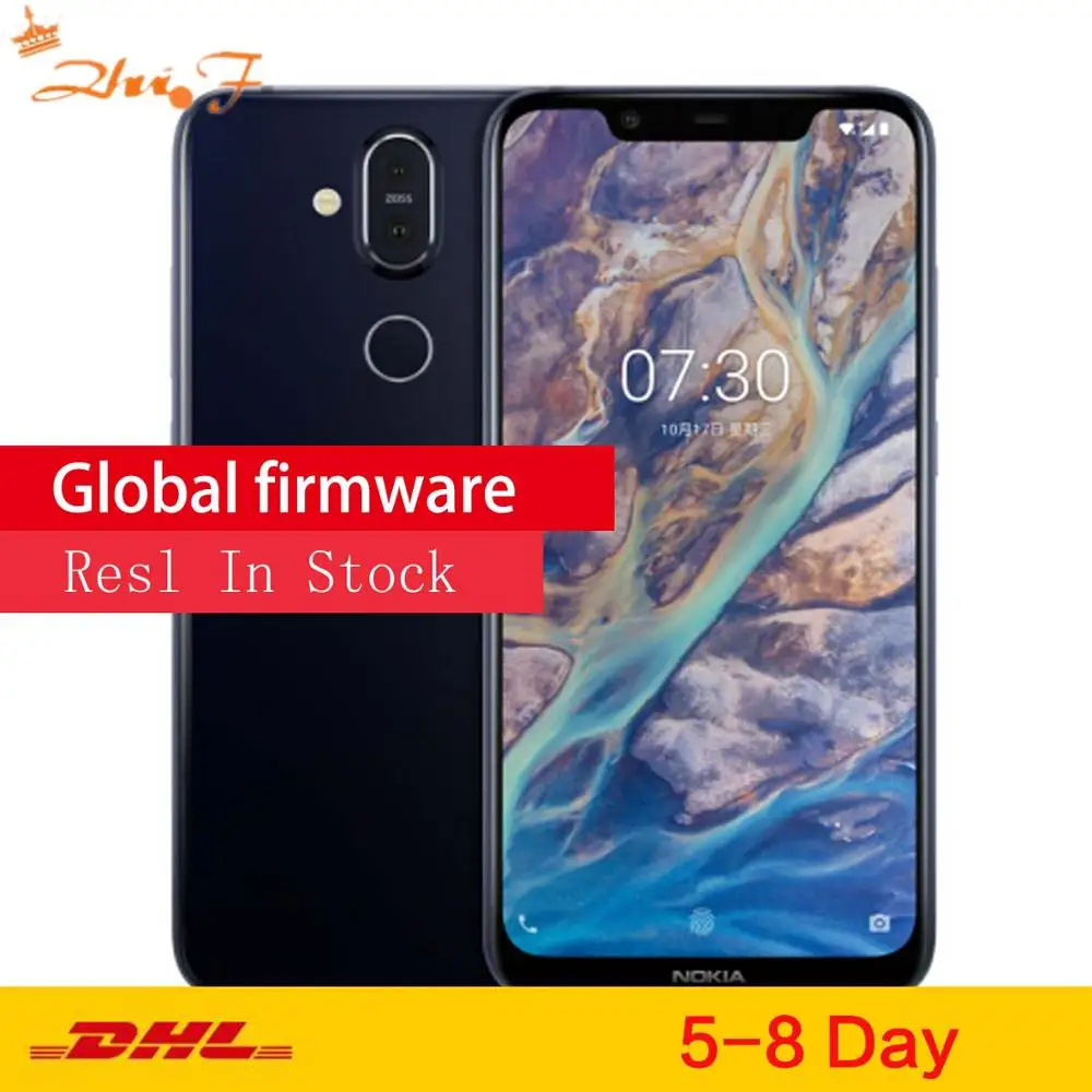 Смартфон NOKIA X7 8 1 4 Гб ОЗУ 64 ПЗУ Восьмиядерный процессор Snapdragon 710 2 ГГц FHD + экран 6 18