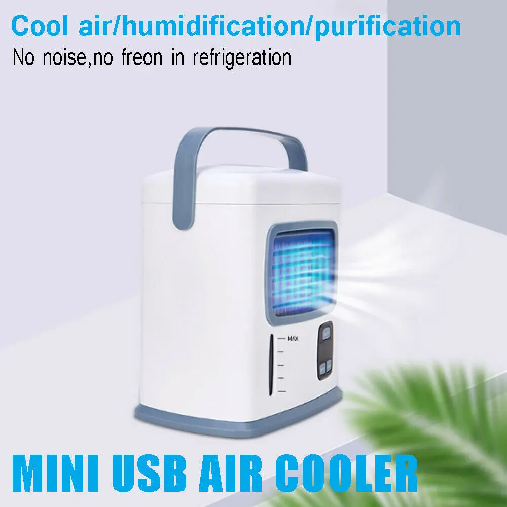 

Портативный USB мини-вентилятор для кондиционера, охлаждающий холодный стол для спальни, летнее охлаждение, бесшумный водяной вентилятор дл...