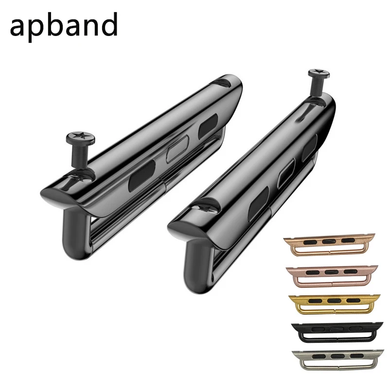 Пара адаптеров для Apple Watch band 5 4 3 2 iwatch band 42 мм 38 мм ремешок из нержавеющей стали ремешок для часов аксессуары разъем
