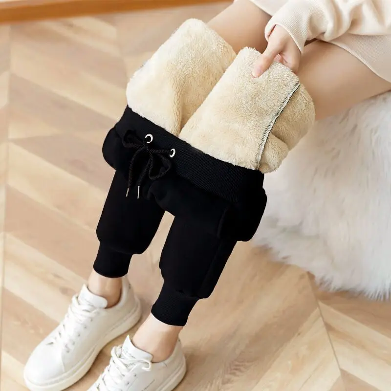 

Pants Women's Winter Plush Loose Casual Harem Pants Thickened Cashmere Winter Warm Cotton Pants Sportswear Arctic Cashmere