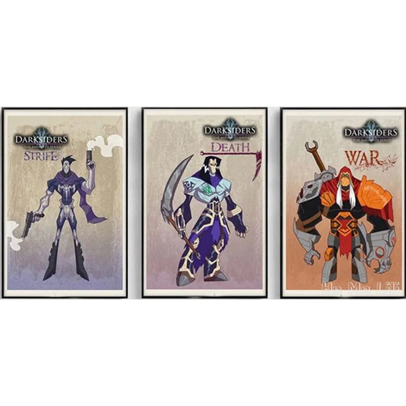 

Canvas Animated Series Poster Death Video Game War Print Wall Art Strife Video Decor