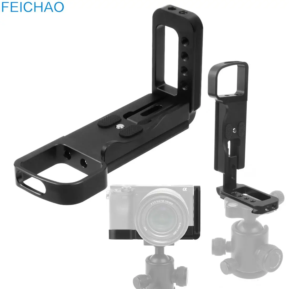 

Vertical Shoot Hand Grip Quick Release L Plate Bracket Tripod Monopod Holder for Sony A6000 A6100 A6300 A6400 A6500 DSLR Camera