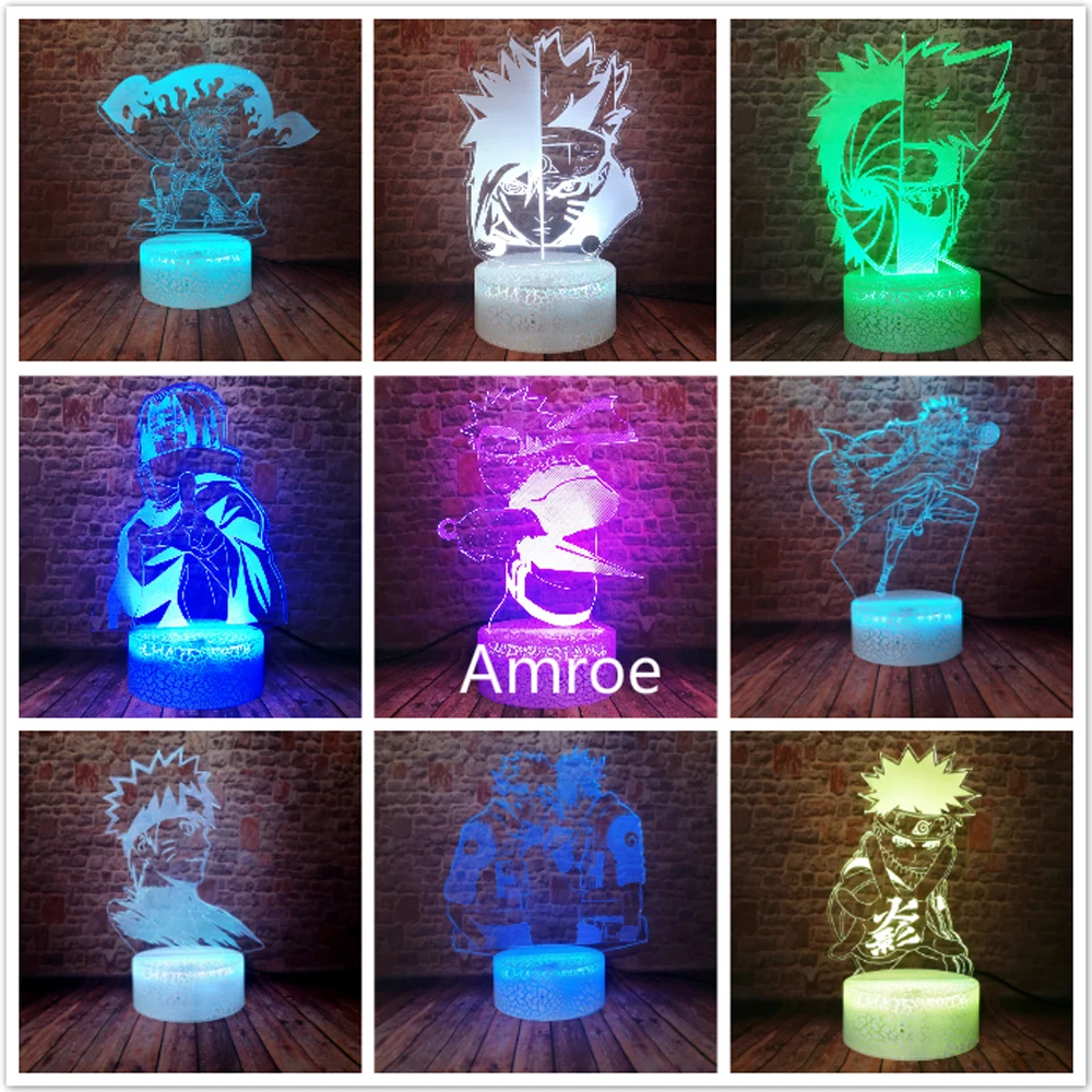 Японская манга наруто удзумаки Учиха Саске Какаси миниато Итачи ниндзя фигурки 3D