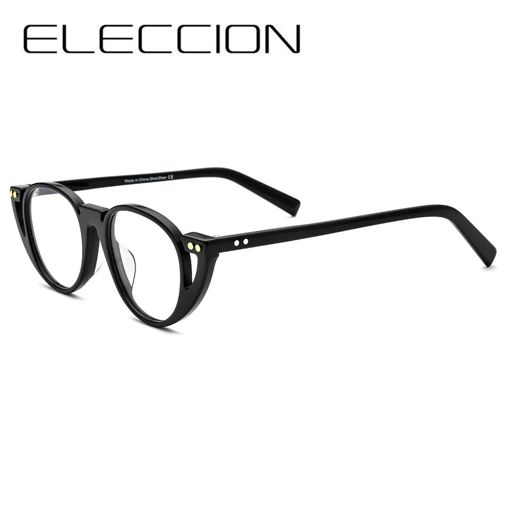 

ELECCION 2021 Vintage Female Cat Eye Myopia Glasses Prescription Eyeglasses Frame Women Optical Eyewear Acetate Rim Temple Men