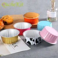 10pcs muffin liner aluminum foil baking cup heat resistant cake cup tray case pastry muffin mold wrapper baking tools for cakes