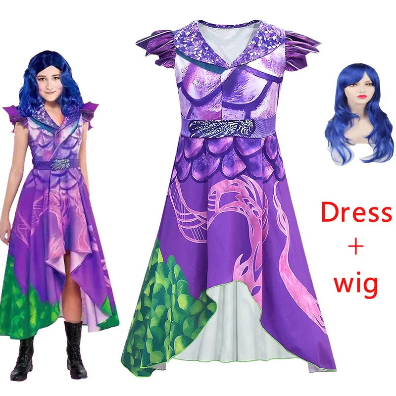 Костюм для косплея из фильма 3 мал Берта малефисент прямые фиолетовые