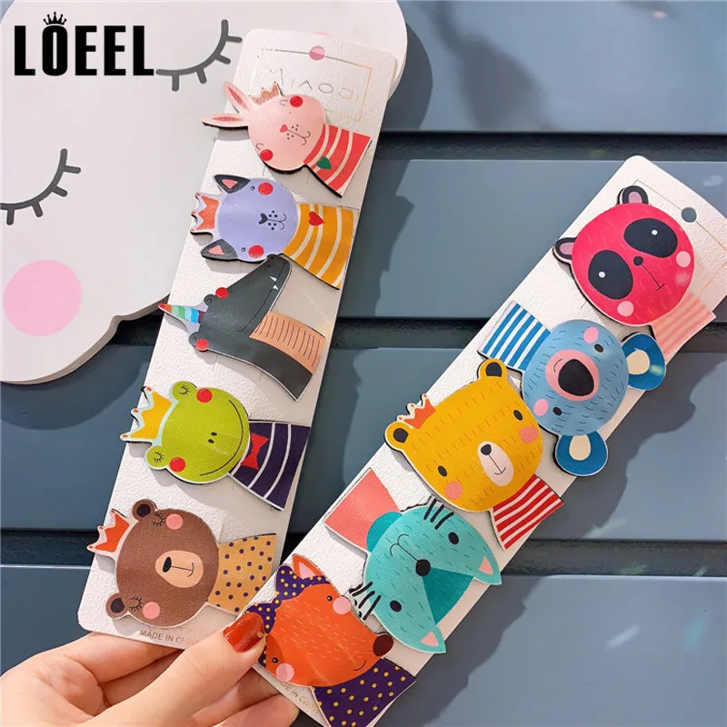 Детские Мультяшные аксессуары для волос заколки с милым кроликом и медведем