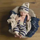 Вязаный крючком костюм для новорожденных мальчиков и девочек, наряды для фотосъемки, новинка, Прямая поставка, 6 стилей