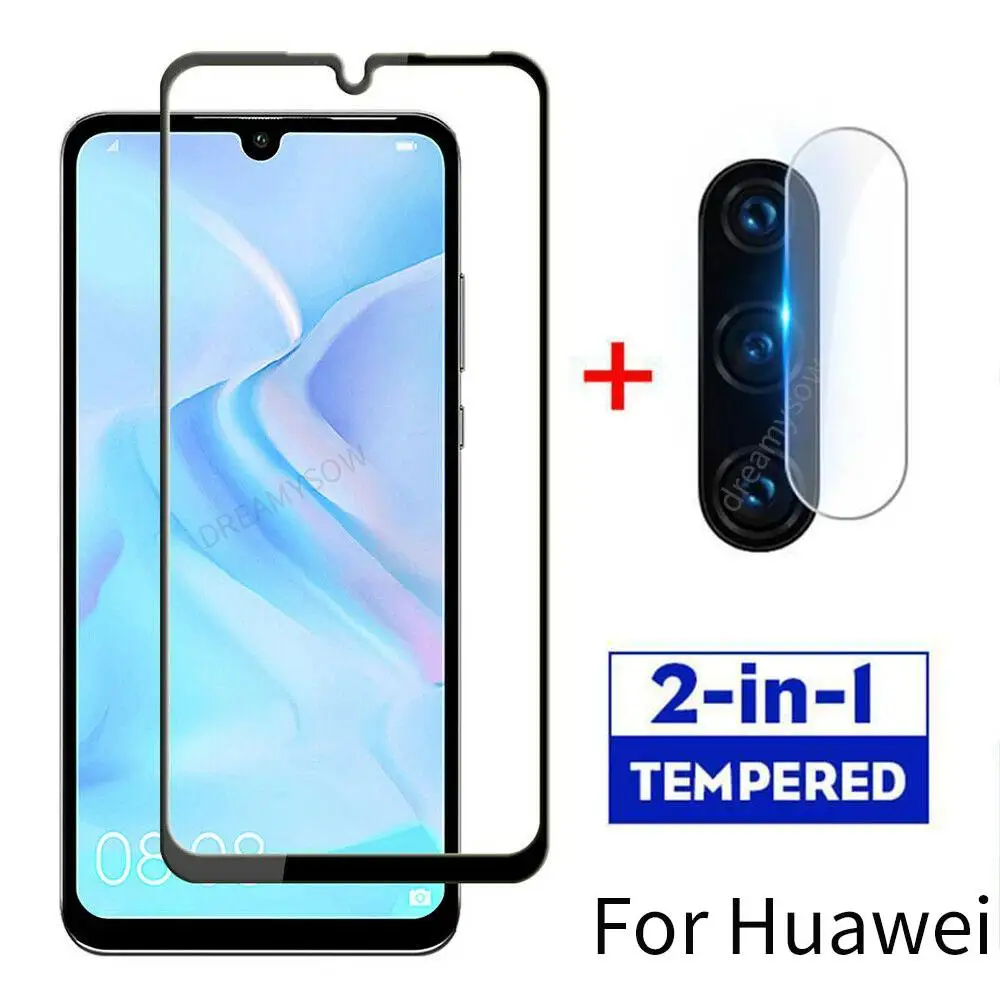 2 in 1 Protective Glass For Huawei Honor 20s 20 Lite Pro 9X Max Nova 5T Camera Screen Protector Tempered Glass light Lens Film