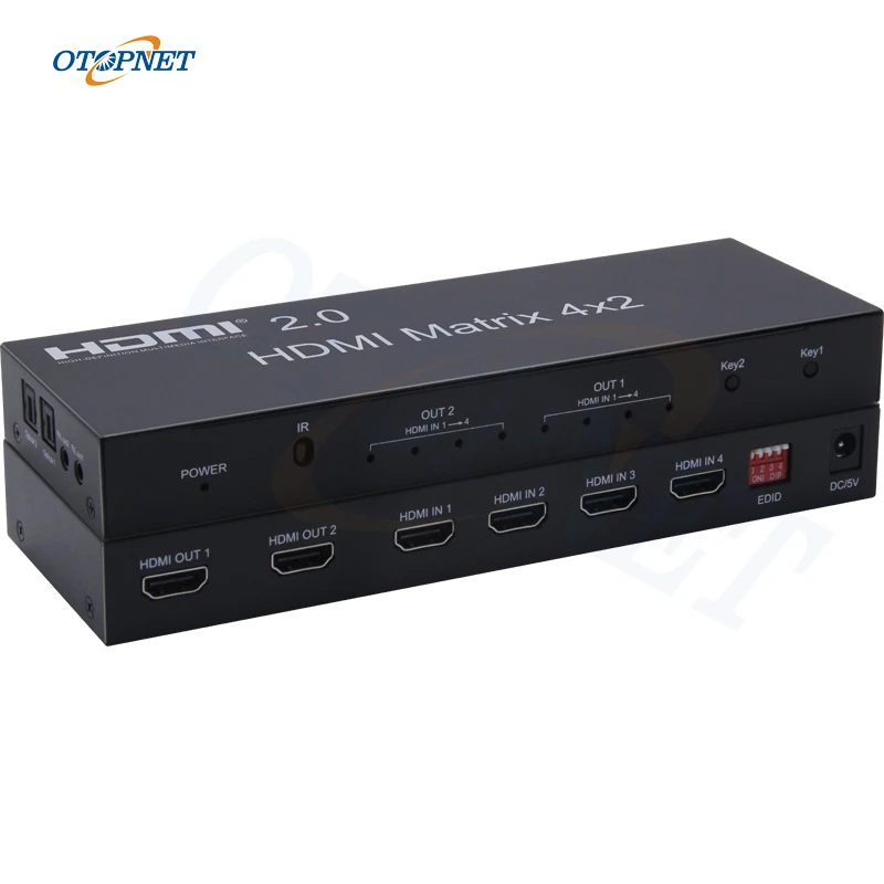 

HD V2.0 4X2 HDMI Matrix Support 2 Audio Outputs with Down Scaler Function