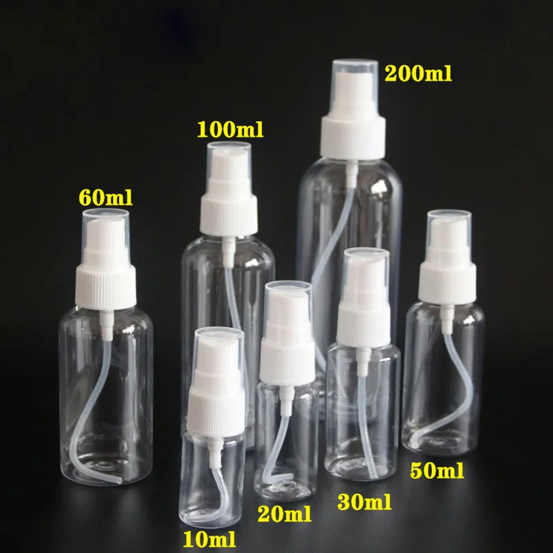 5 шт. прозрачные пластиковые флаконы для распыления 10/20/30/50/100 мл|Многоразовые