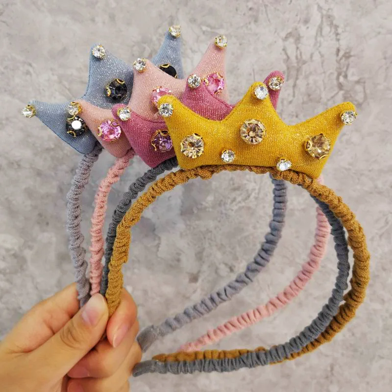 Корейская детская серия Высококачественная Корона Стразы тканевые