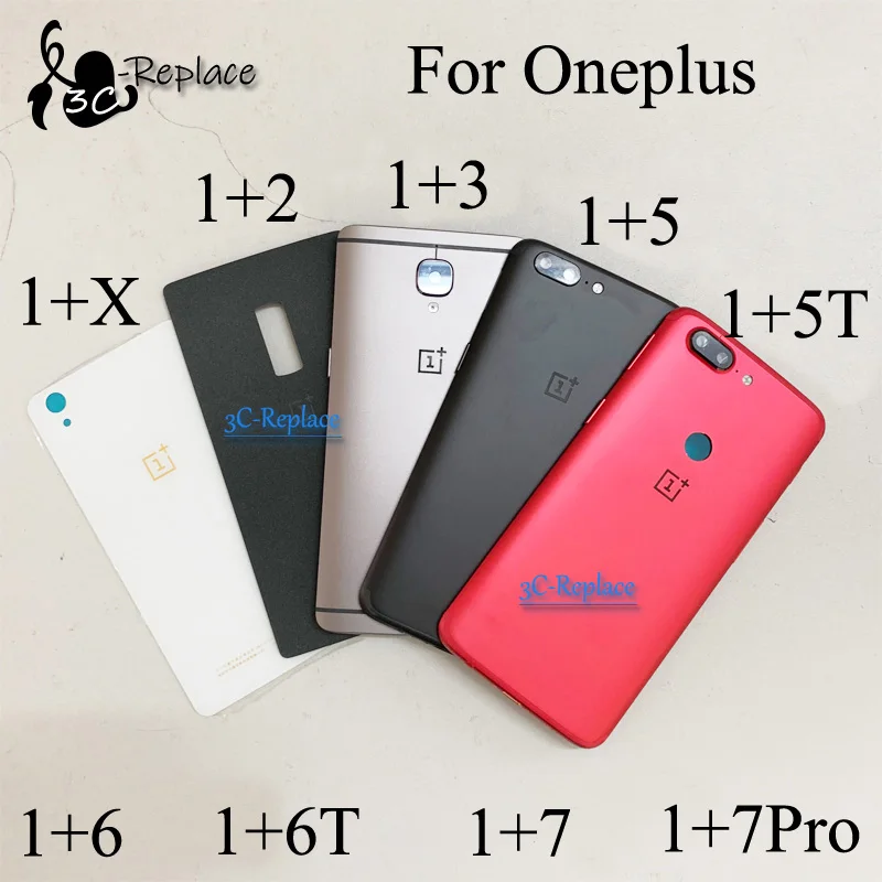 Задняя крышка батарейного отсека для Oneplus X 2 3 3T 5 5T 6 6T 7 Global Крышка чехол задние