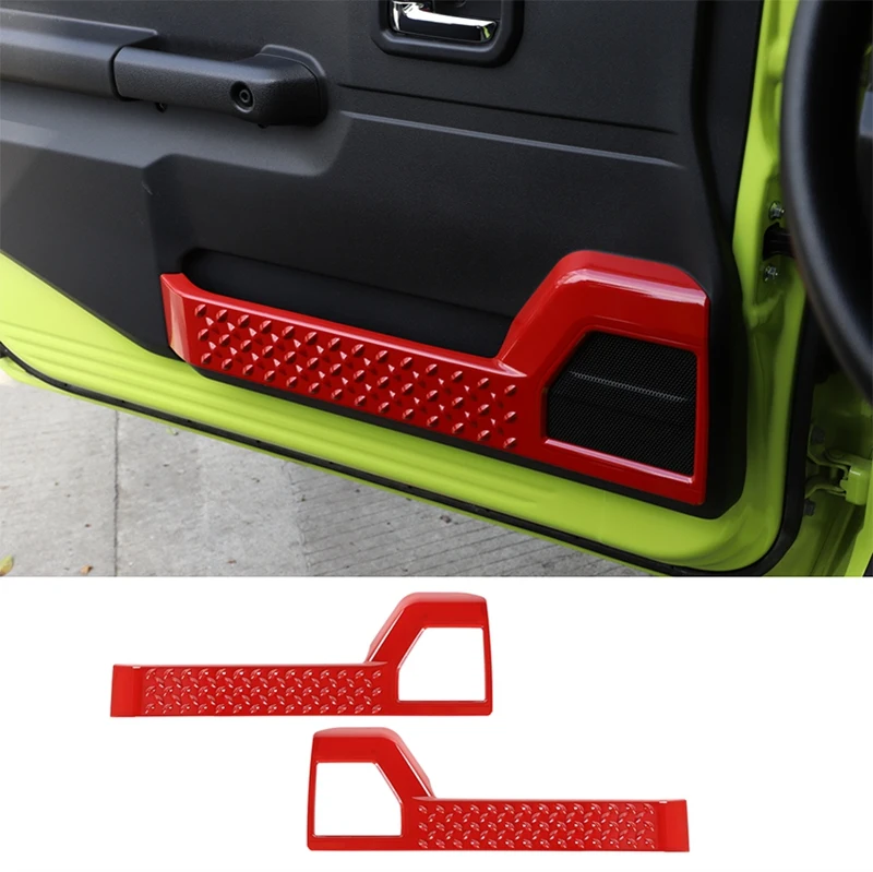 

Car Door Interior Storage Speaker Decoration Cover Trim for Suzuki Jimny 2019 2020 Car Accessories ABS Red