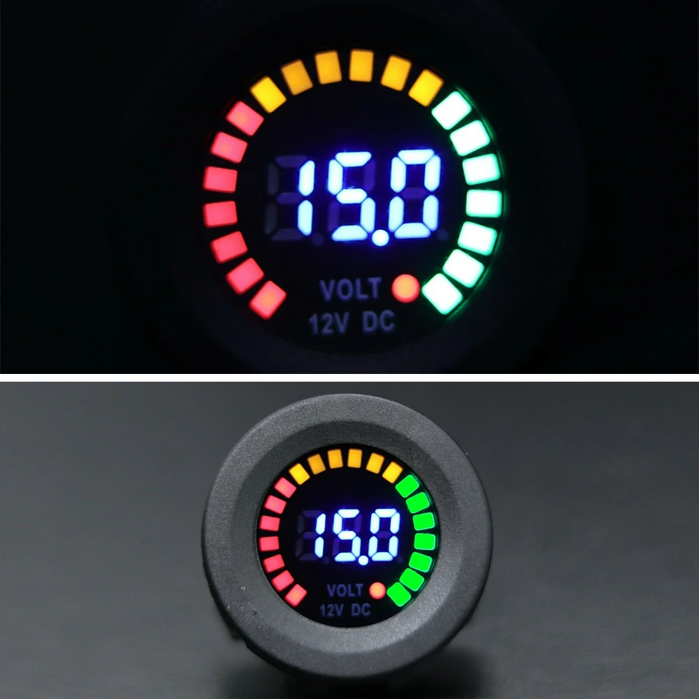 Водонепроницаемый 12V светодиодный автомобильный фургон лодка морской вольтметр