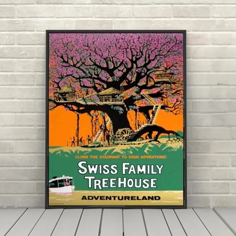 

Wall Art Swiss Family Tree House HD Prints Home Decor Poster Attractions Pictures Canvas Paintings For Living Room No Framework