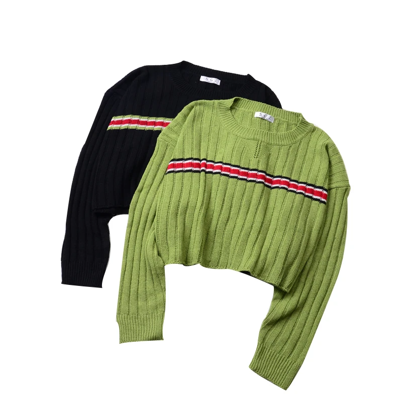 2019 Новый женский осенний свитер зимний шикарный винтажный укороченный топ