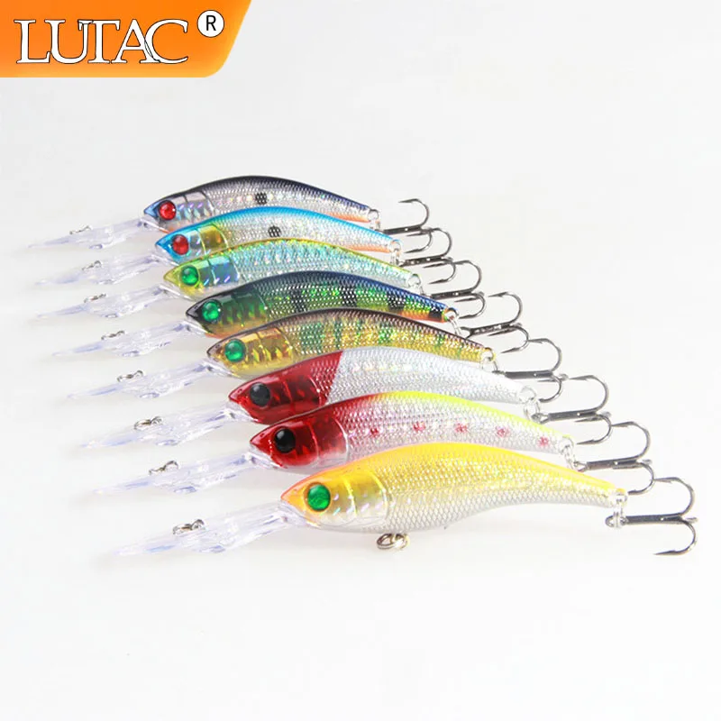 

Lutac Minnow Fishing Lure Wobblers Jerkbait 70mm 10g Floating Artificial Tackle
