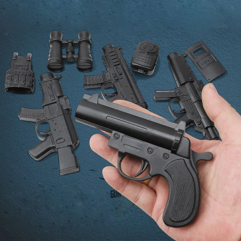 China's hot selling alloy MP5 AK47 scar gun children's toy Mini launched soft bullet military model boy small hand grab | Игрушки и