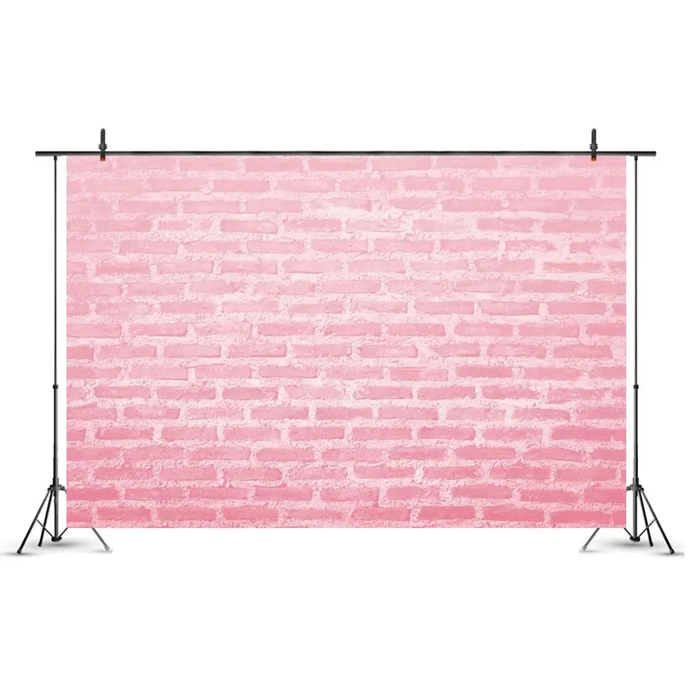 

Pink Brick Wall Photography Backgrounds Baby Shower Portrait Photo Backdrops Newborn Girl Photophone Photozone Props